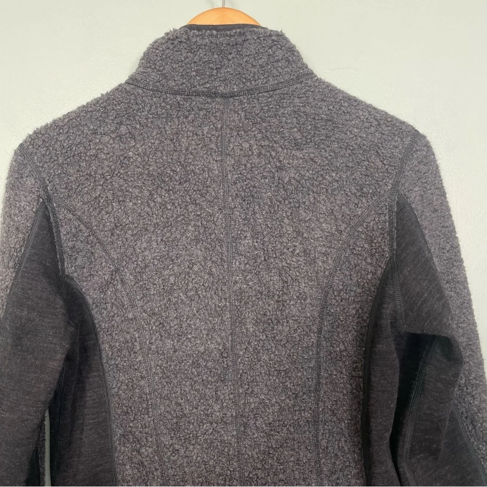 KUHL Kozet Full Zip Jacket Sweater Wool Blend Women’s‎ Size Medium Gray Black